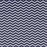 Algodón estampado TEZY Azul marino / Blanco